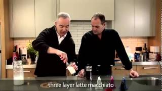 aerolatte  milk frother makes three layer caffè latte macchiato [upl. by Gundry]