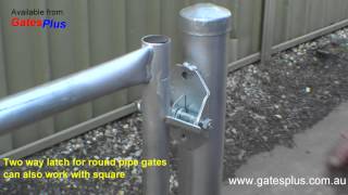 Gate Latch 2 way for round pipe and square [upl. by Anegroeg887]