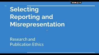 Selective Reporting and Misrepresentation of data Research and Publication ethics Phd coursework [upl. by Daffie69]