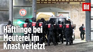 Gefängnismeuterei Polizei stürmt Knast in Thüringen  JVA Untermaßfeld [upl. by Tjader]